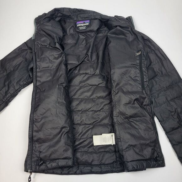 Patagonia Goose Down Sweater Puffer Jacket Womens S Black Full Zip Stye 84683 - Picture 15 of 16